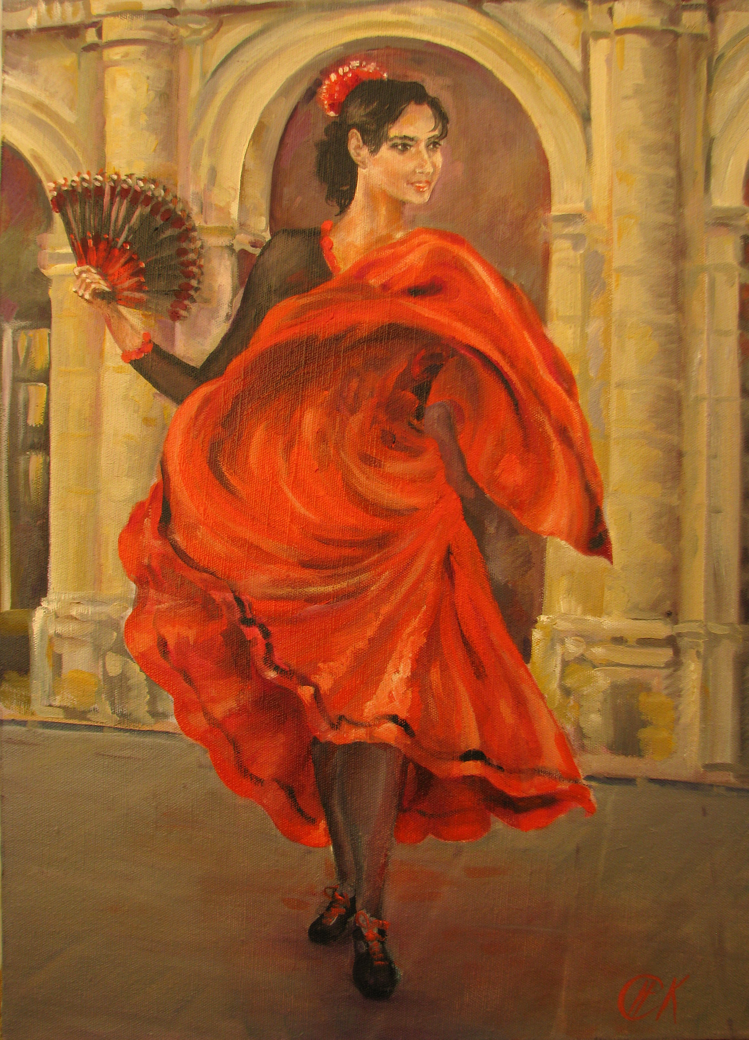 Фламенко в Севилье, х.м. 70х50